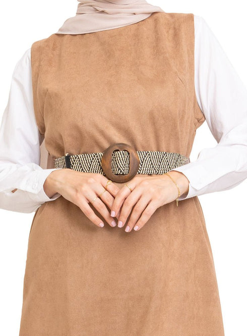 Biscuit Winter Sleeveless Dress - Khotwh